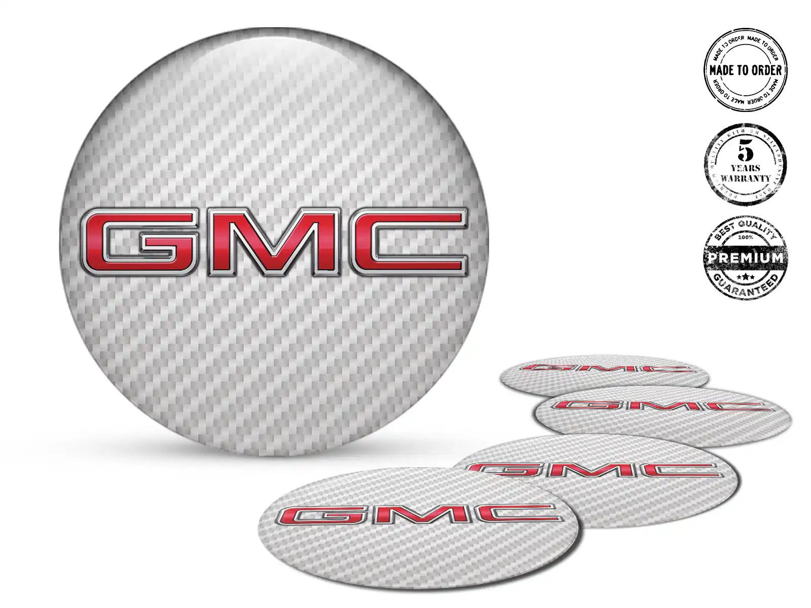 GMC Radembleme Stil Hochwertige Gewölbte Labels